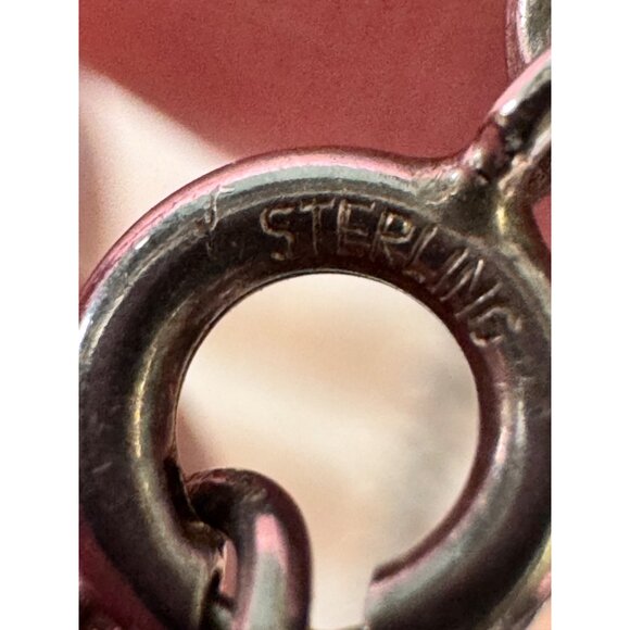 Native American Sterling Silver Navajo Necklace With Multi-Stone Inlay & Feather - Picture 6 of 8